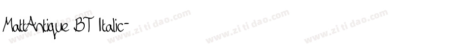 MattAntique BT Italic字体转换